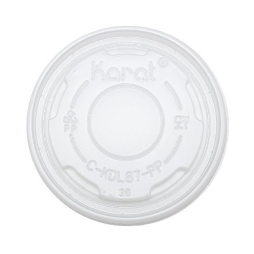 Karat 5oz PP Plastic Container Flat Lids (87mm) - 1,000 ct