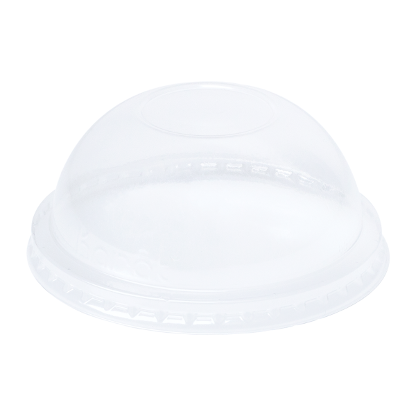 Karat 90mm PET Plastic Dome Lids - No Hole - 1,000 ct