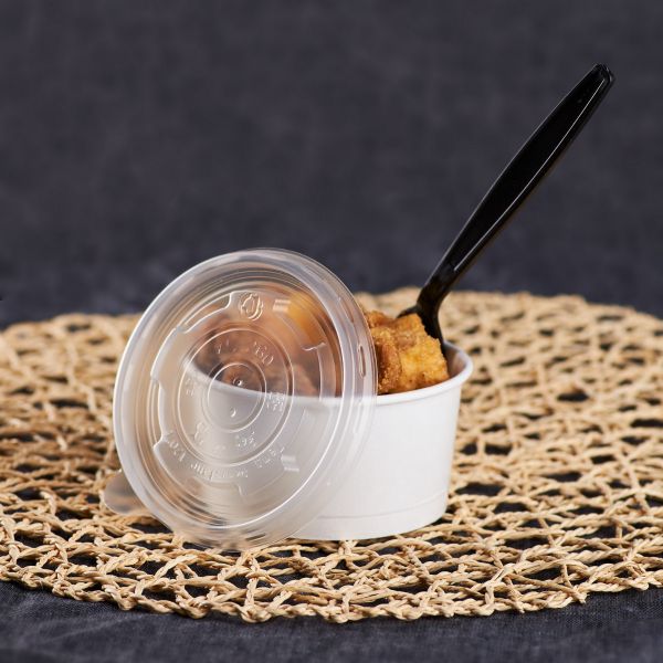 Karat 8oz PP Plastic Food Container Flat Lids (95mm) - 1,000 ct