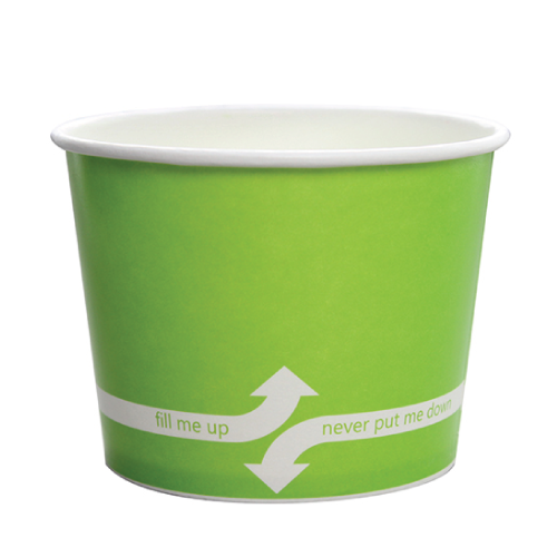 Karat 16oz Paper Food Containers - Green (112mm) - 1,000 ct
