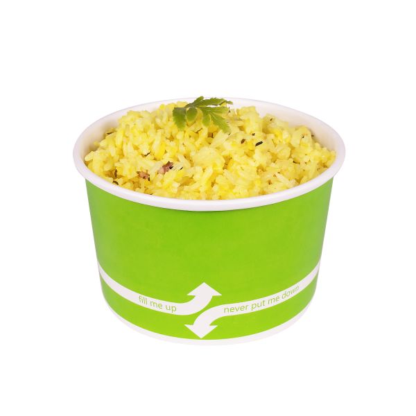 Karat 16oz Paper Food Containers - Green (112mm) - 1,000 ct