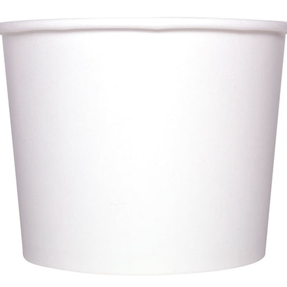 Karat 16oz Paper Food Containers - White (112mm) - 1000 ct
