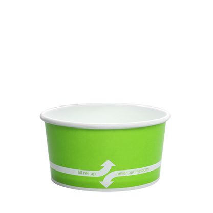 Karat 6oz Paper Food Containers - Green (96mm) - 1,000 ct, C-KDP6 (Green)