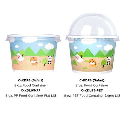 Karat 8oz Food Containers - Safari (95mm) - 1,000 ct, C-KDP8 (Safari)