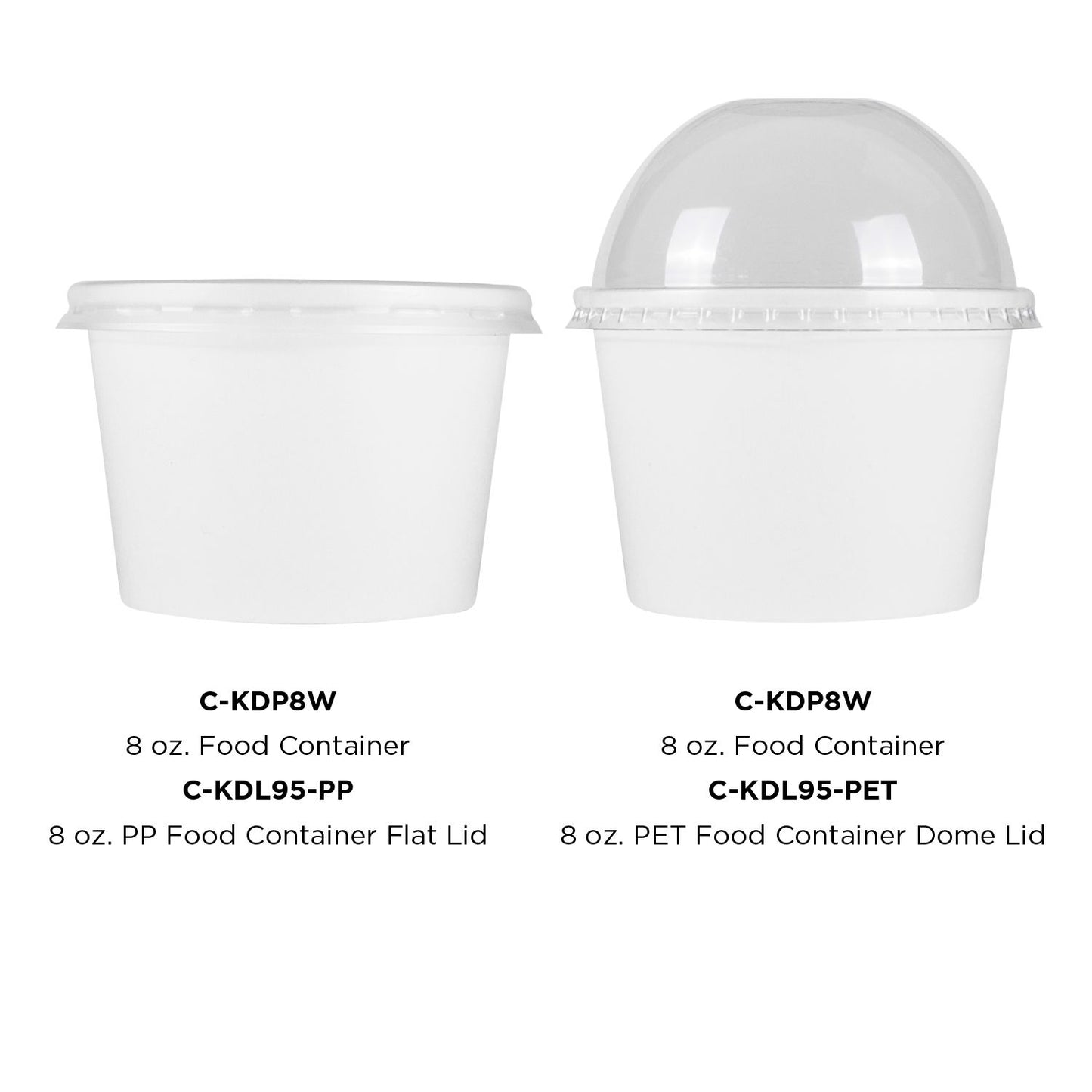 Karat 8oz Food Containers - White (95mm) - 1,000 ct