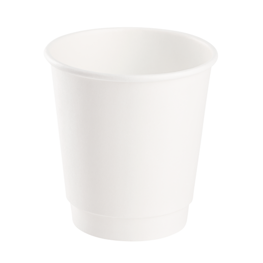 Karat 10oz Insulated Paper Hot Cups - White (90mm) - 500 ct