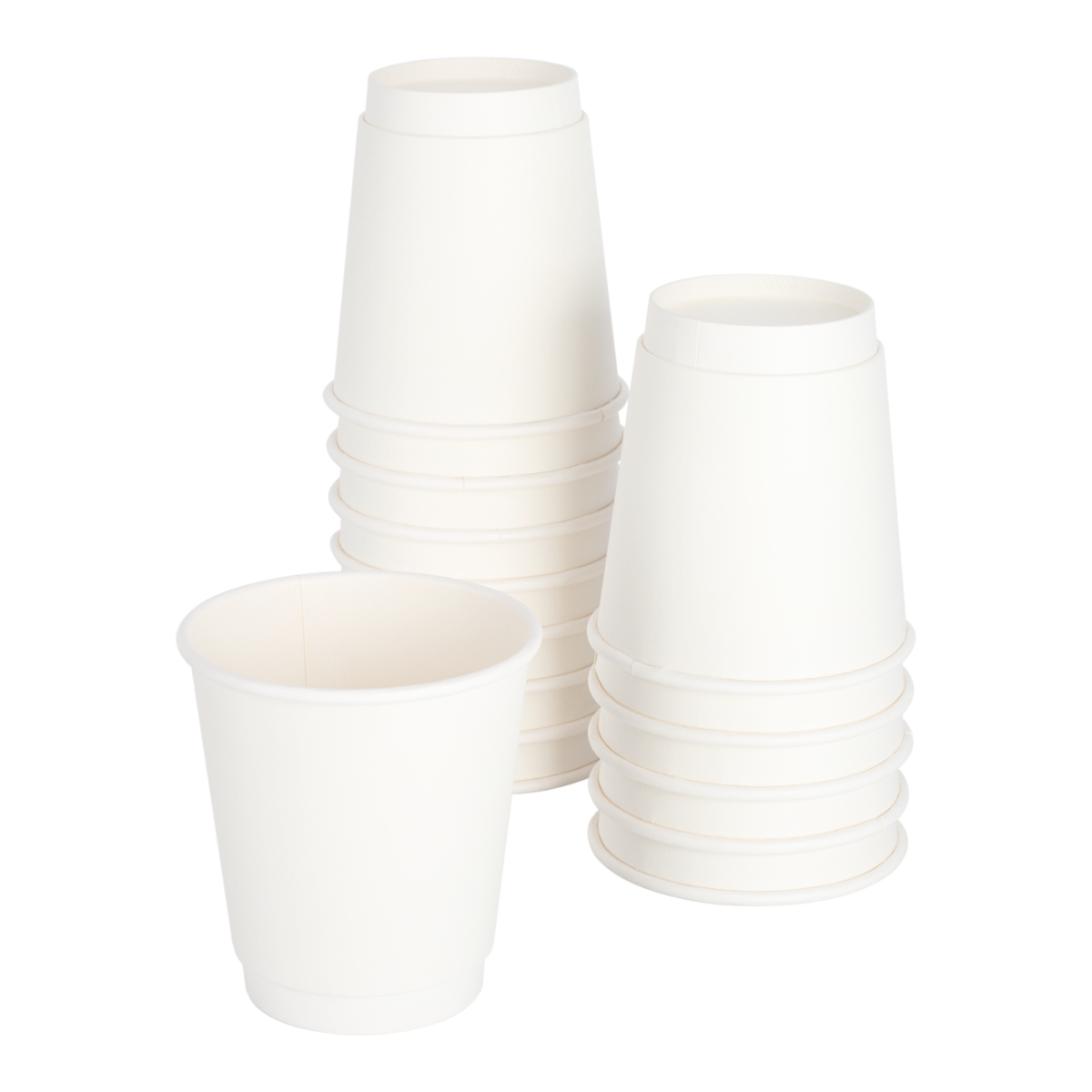 Karat 10oz Insulated Paper Hot Cups - White (90mm) - 500 ct