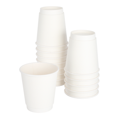 Karat 10oz Insulated Paper Hot Cups - White (90mm) - 500 ct