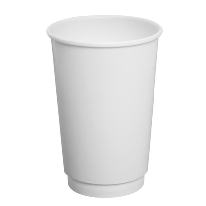 Karat 16oz Insulated Paper Hot Cups - White (90mm) - 500 ct