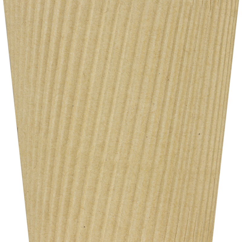 Karat 8oz Ripple Paper Hot Cups - Kraft (80mm) - 500 ct