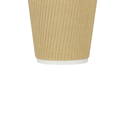 Karat 10oz Ripple Paper Hot Cups - Kraft (90mm) - 500 ct