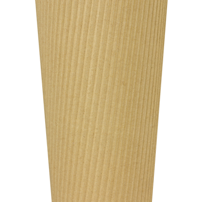 Karat 20oz Ripple Paper Hot Cups - Kraft (90mm) - 500 ct