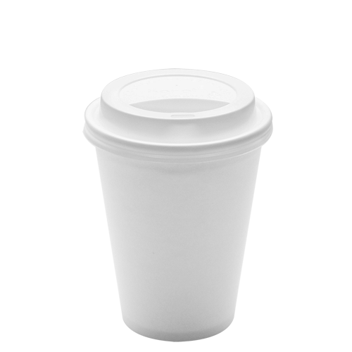 Karat 12oz White Paper Hot Cups and White Sipper Dome Lids (90mm)