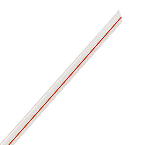 Karat 7.5'' Jumbo Straws (5mm) - Unwrapped - Mixed Striped Colors - 8,000 ct