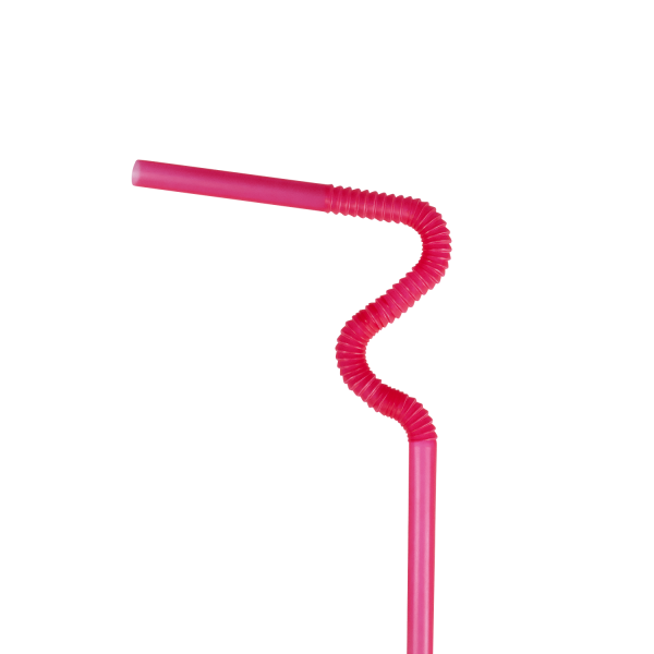 Karat 7.5'' - 13.5'' Flexible Jumbo Straws (5mm) - Unwrapped - Mixed Colors - 4,000 ct
