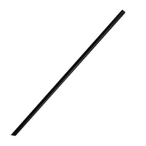 Karat 9'' Jumbo Straws (5mm) Unwrapped - Black - 2,000 ct