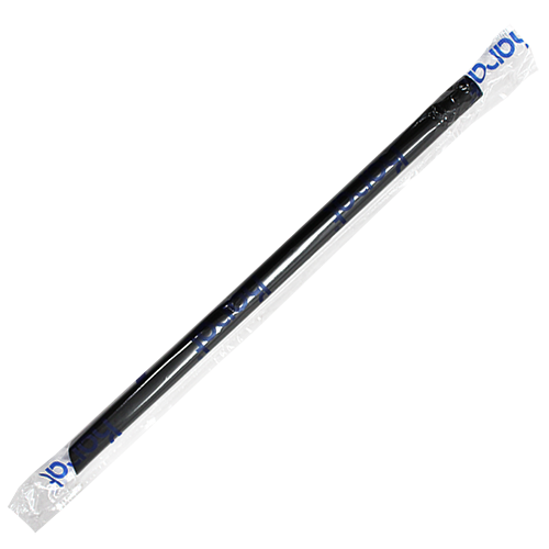 Karat 9'' Boba Straws (10mm) Poly Wrapped - Black - 1,600 ct