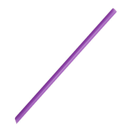 Karat 7.75'' Giant Straws (8mm) Poly Wrapped - Purple - 5,000 ct
