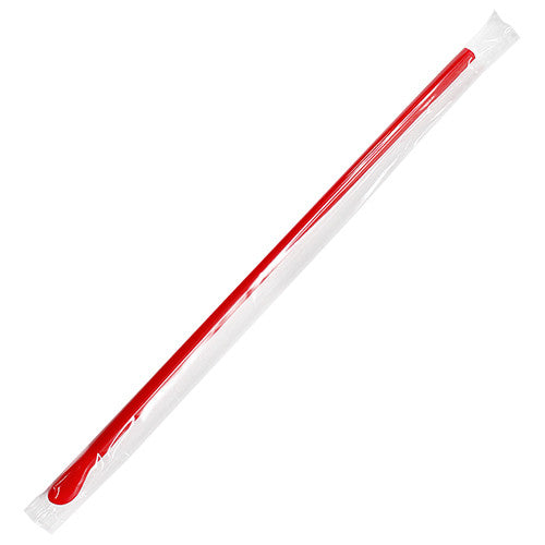 Karat 9.45'' Spoon Straws (6.5mm) - Wrapped - 5,000 ct