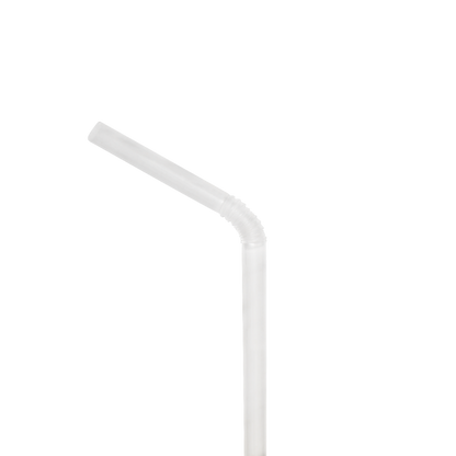 Karat 7.75'' Flexible Jumbo Straws (5mm) Paper Wrapped - Clear - 10,000 ct, C9091