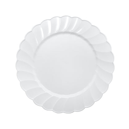 Karat 7" PS Plastic Scalloped Plate - White - 240 ct