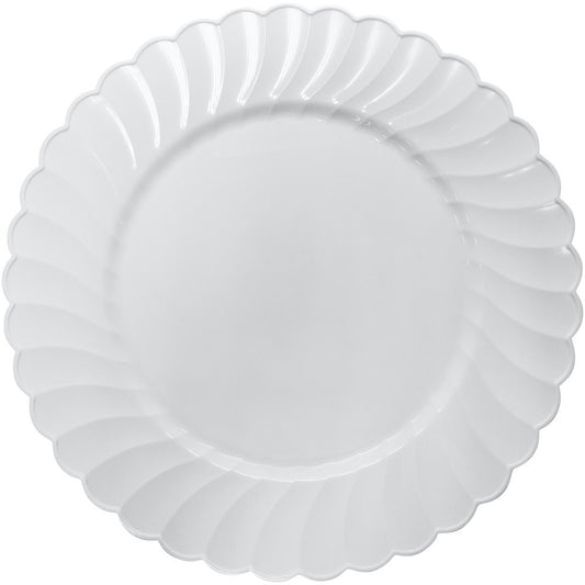 Karat 10.25" PS Scalloped Plate - White - 120 ct