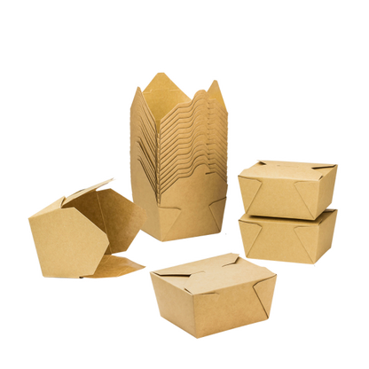Karat 30oz Fold-To-Go Box #1 - Kraft - 450 ct