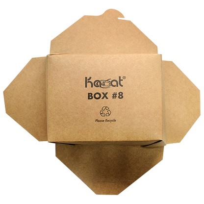 Karat 48oz Fold-To-Go Box #8 - Kraft - 300 ct