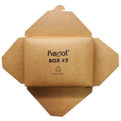 Karat 54oz Fold-To-Go Box #2 - Kraft - 200 ct