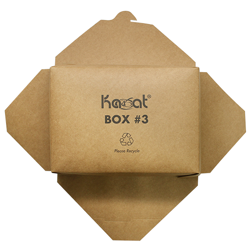 Karat 76oz Fold-To-Go Box #3 - Kraft - 200 ct