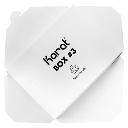 Karat 76oz Fold-To-Go Box #3 - White - 200 ct