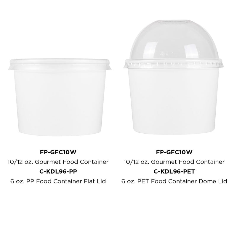 Karat 10/12oz Gourmet Food Container - White (96mm) - 500 ct