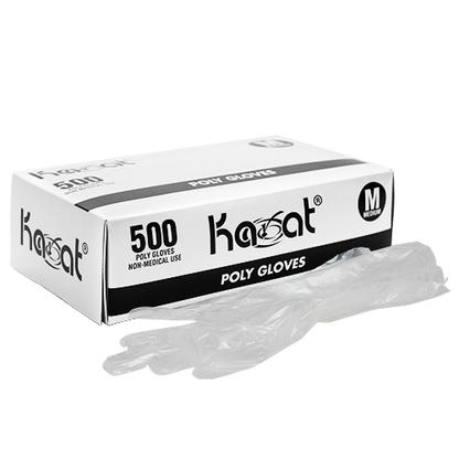 Karat Poly Gloves (Clear) Distributor Pack - Large - 10,000 ct