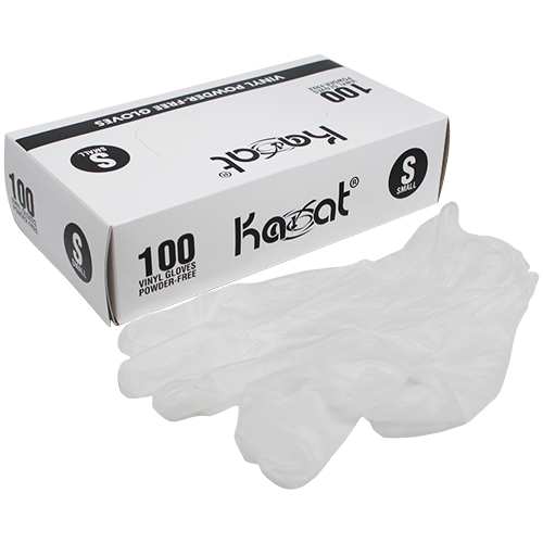 Karat Vinyl Powder-Free Gloves (Clear) - Small - 1,000 ct