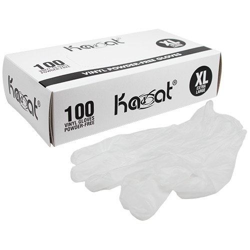 Karat Vinyl Powder-Free Gloves (Clear) - X-Large - 1,000 ct