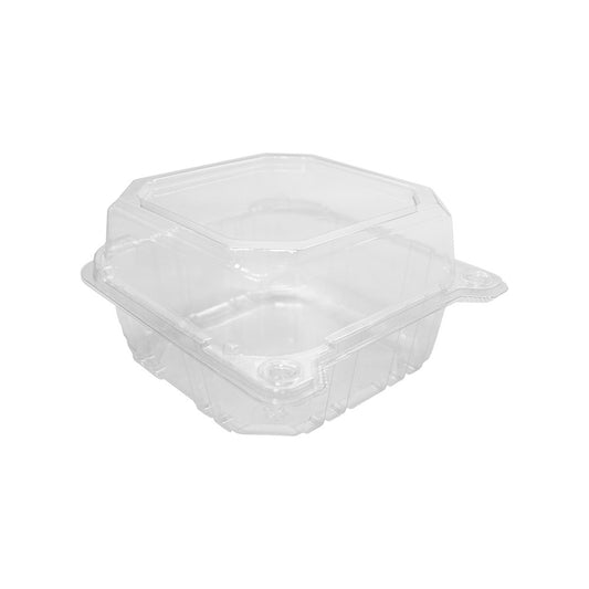 Karat 6''x6'' PET Plastic Hinged Containers - 500 ct