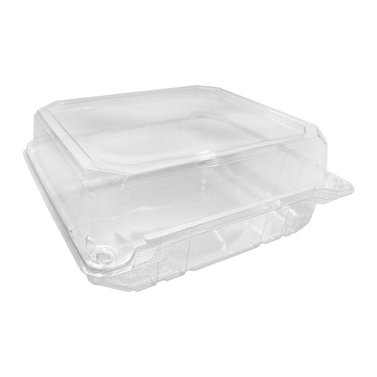 Karat 8''x8'' PET Plastic Hinged Containers - 250 ct