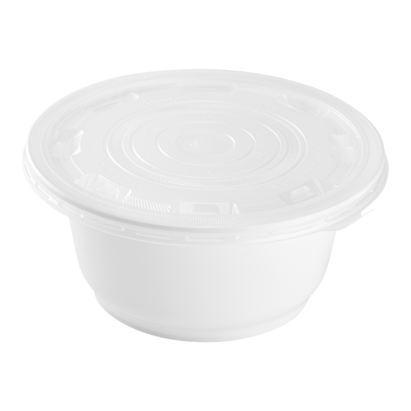 Karat 36 oz PP Plastic Flat Lid - For Injection Molding Bowl - 300 ct