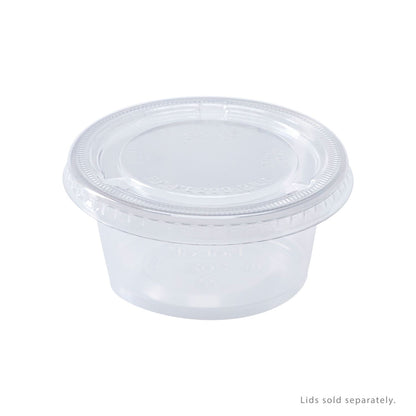 Karat 2oz PP Plastic Portion Cups - Clear - 2,500 ct