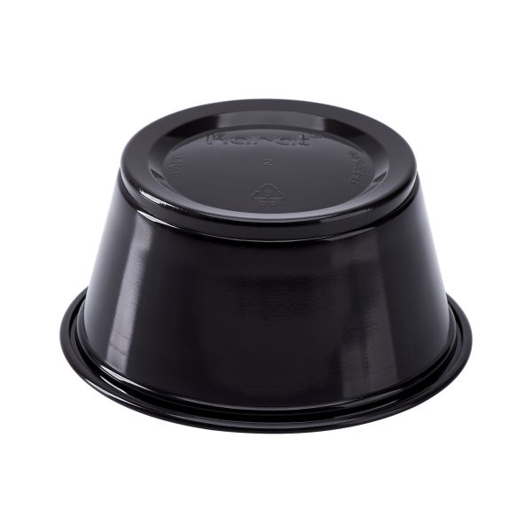 Karat 3.25oz PP Plastic Portion Cups - Black - 2,500 ct