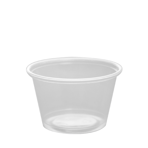 Karat 4oz PP Plastic Portion Cups - Clear - 2,500 ct