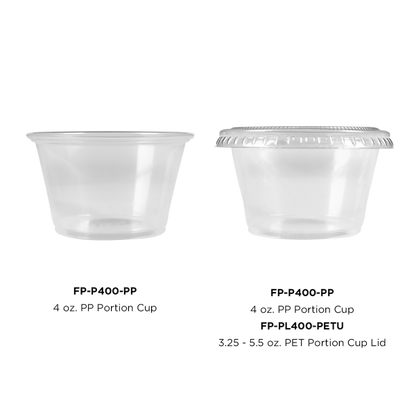 Karat 4oz PP Plastic Portion Cups - Clear - 2,500 ct