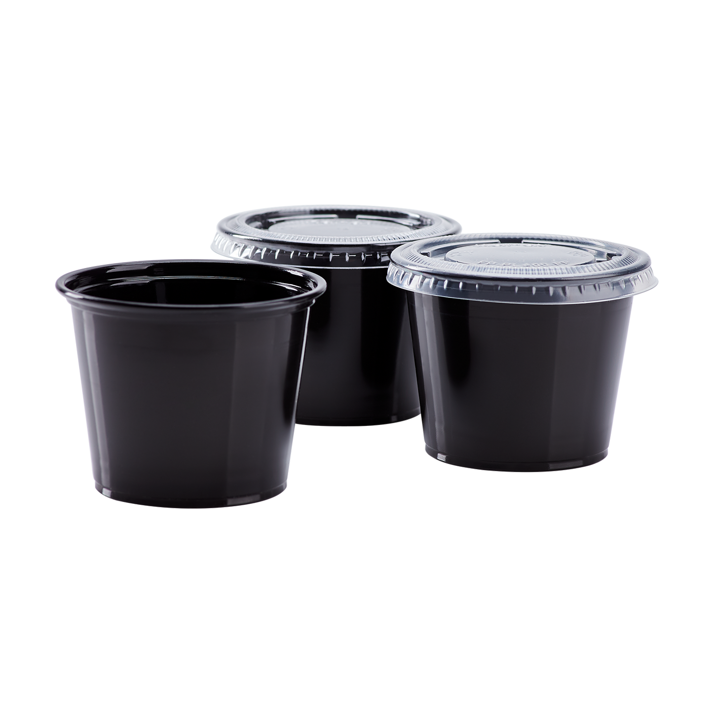 Karat 5.5oz PP Plastic Portion Cups - Black - 2,500 ct