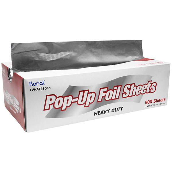 Karat 10.75" x 12" Heavy-Duty Pop-up Aluminum Foil Sheets, FW-AFS101