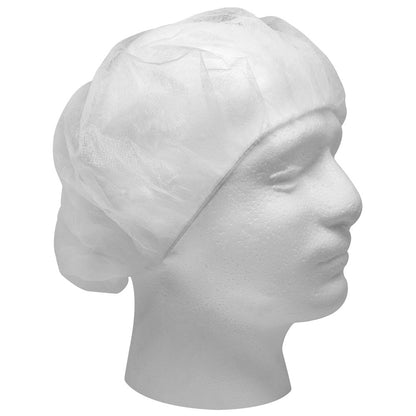 Karat 21" Bouffant Cap / Hair Net - White - 1,000 ct
