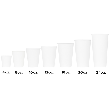 Karat 8oz Paper Hot Cups - White (80mm) - 1,000 ct