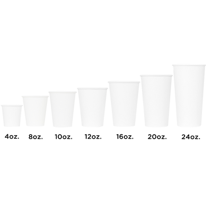 Karat 24oz Paper Hot Cups - White (90mm) - 500 ct