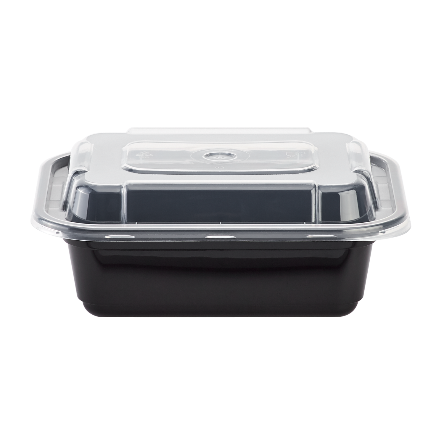 Karat 32 oz PP Plastic Microwavable Round Food Containers & Lids, Black - 150 Sets