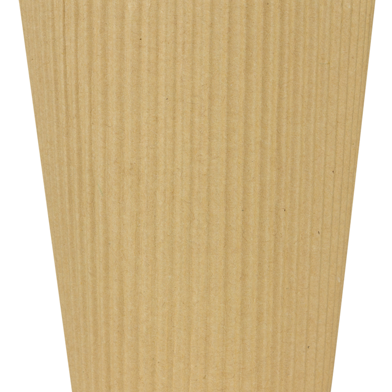 Karat 12oz Ripple Paper Hot Cups - Kraft (90mm) - 500 ct
