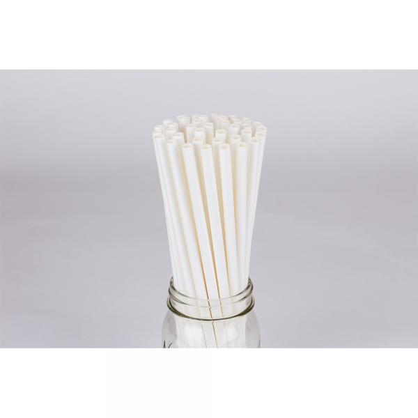 Karat Earth 10.25" Giant Paper Straw (7mm) Wrapped - White (1,200 ct)